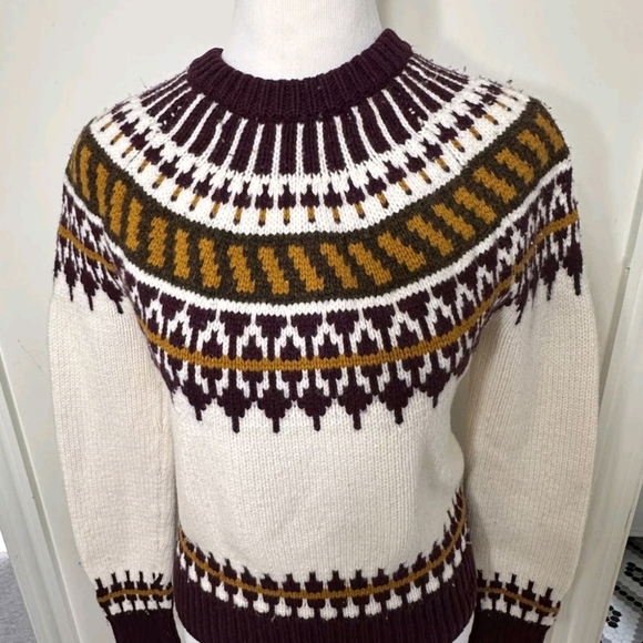 Tory Burch Fair Isle Wool Sweater size M USD 598 MSR Price - Picture 4 of 12